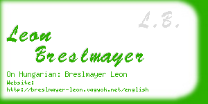 leon breslmayer business card